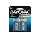 Rayovac HIGH ENERGY 9V/9 Volt Alkaline Batteries, Long Lasting, All Purpose, 4-pk image 3
