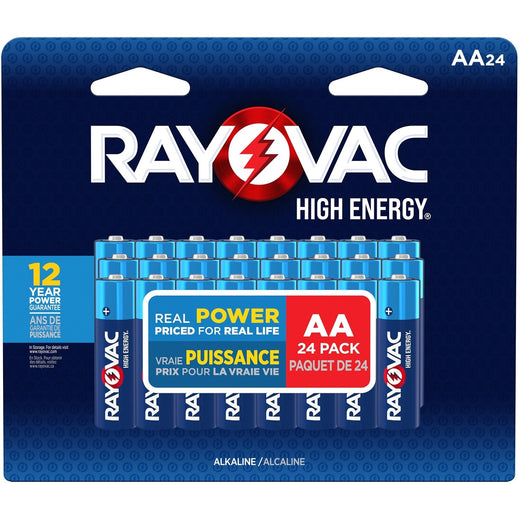 Rayovac HIGH ENERGY AA Alkaline Batteries, Long Lasting, All Purpose, 24-pk