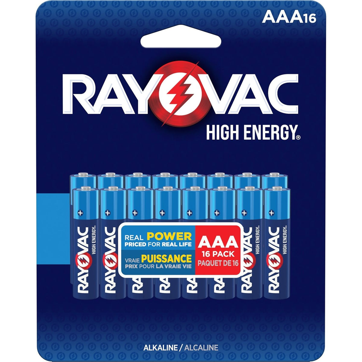 Rayovac HIGH ENERGY AAA Alkaline Batteries, Long Lasting, All Purpose, 16-pk