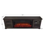 Real Flame Benjamin Landscape Electric Fireplace TV Stand, 81-in, 1500W, Includes Remote Control, Weathered Wood image 7