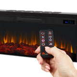 Real Flame Benjamin Landscape Electric Fireplace TV Stand, 81-in, 1500W, Includes Remote Control, Weathered Wood image 8