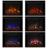 Real Flame Eliot Grand Entertainment VividFlame Media Indoor Electric Fireplace TV Stand, 1500W, Includes Remote Control & Firebox, White image 7