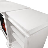 Real Flame Fresno Electric Media Indoor Electric Fireplace TV Stand, 72-in, 1500W, White image 5