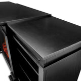 Real Flame Fresno Media Indoor Electric Fireplace TV Stand, 72-in, 1500W, Black image 5