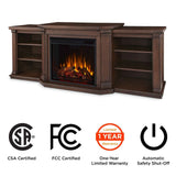 Real Flame Valmont Media Indoor Electric Fireplace TV Stand, 74-in, 1500W, Includes Remote Control & Firebox, Chestnut Oak image 8