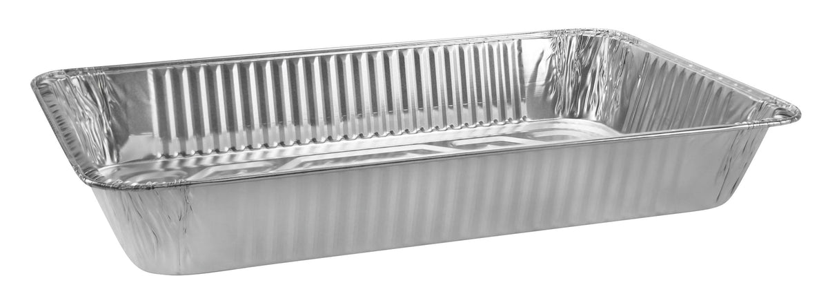 Rectangle Foil Reusable Full Deep Steam Baking Pan, Silver, 21-in, for Baking/Cooking/Steaming