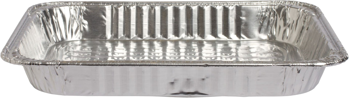Rectangle Foil Reusable Half Size Steam Baking Pan, Silver, 12-in, for Baking/Cooking/Steaming