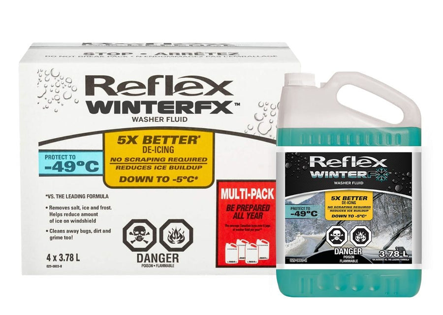 Reflex WinterFx Windshield Winter Washer Fluid, -49°C, 3.78L, 4-pk