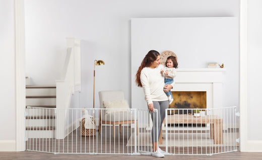 Regalo 2-in-1 Super Wide Adjustable Baby Safety Gate & Play Yard, White
