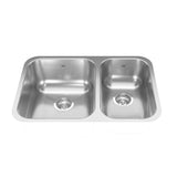 Reginox FB Double Stainless Steel Sink, 26.88x17.75-in