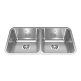 Reginox FB Double Stainless Steel Sink, 30.88x17.75-in