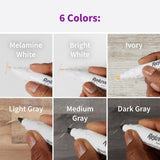 Rejuvenate Exact Match Wood Furniture & Floor Repair Markers, White-Grey, 6 Shades image 6