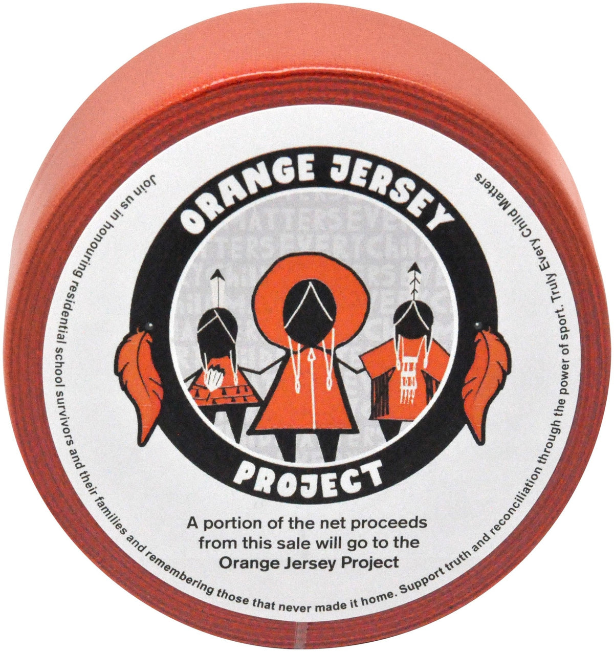 Renfrew Pro or Comp-o-stik "Truth and Reconciliation" Hockey Tape, Orange, 24-mm x 18-m