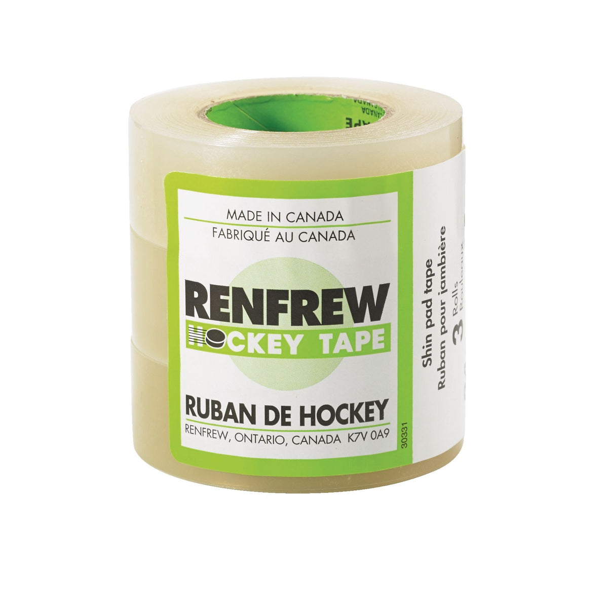 Renfrew Waterproof Hockey Tape, Clear, 24-mm x 15-m, 3-pk