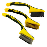 Richard Multi-Surface Mini Metal Wire Bristle Brush Set, Removes Paint/Dirt/Rust, 3-pc