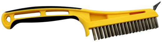 Richard Stainless Steel Wire Bristle Brush with Metal Scraper, Removes Paint/Dirt/Rust