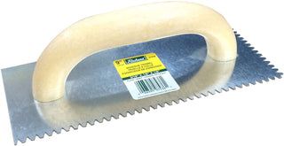 Richard Steel Flat Top V-Notch Adhesive Trowel For Ceramic Tile/Flooring, 3/16 x 1/8-in