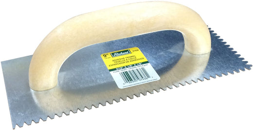 Richard Steel Flat Top V-Notch Adhesive Trowel For Ceramic Tile/Flooring, 3/16 x 1/8-in