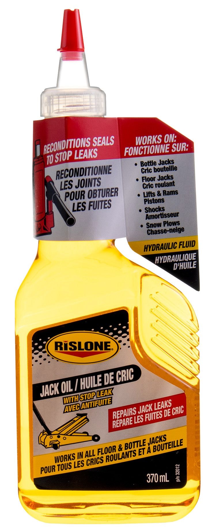 Rislone 32012 Hydraulics Jack Oil with Stop Leak, Amber, 370-mL