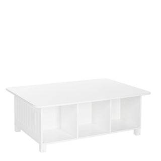 RiverRidge Home Kids' Desk, Activity & Play Table with 6 Storage Cubbies, For Bedroom/Playroom, White