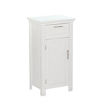 RiverRidge Home Somerset Single Door Bathroom & Laundry Storage Cabinet with Drawer & Adjustable Shelf, White