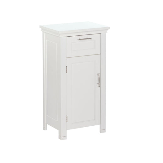 RiverRidge Home Somerset Single Door Bathroom & Laundry Storage Cabinet with Drawer & Adjustable Shelf, White