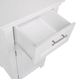 RiverRidge Home Somerset Single Door Bathroom & Laundry Storage Cabinet with Drawer & Adjustable Shelf, White image 3