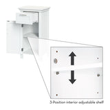RiverRidge Home Somerset Single Door Bathroom & Laundry Storage Cabinet with Drawer & Adjustable Shelf, White image 6