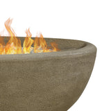 Riverside Oval Concrete Propane Fire Pit in Glacier Gray, 48-in image 2