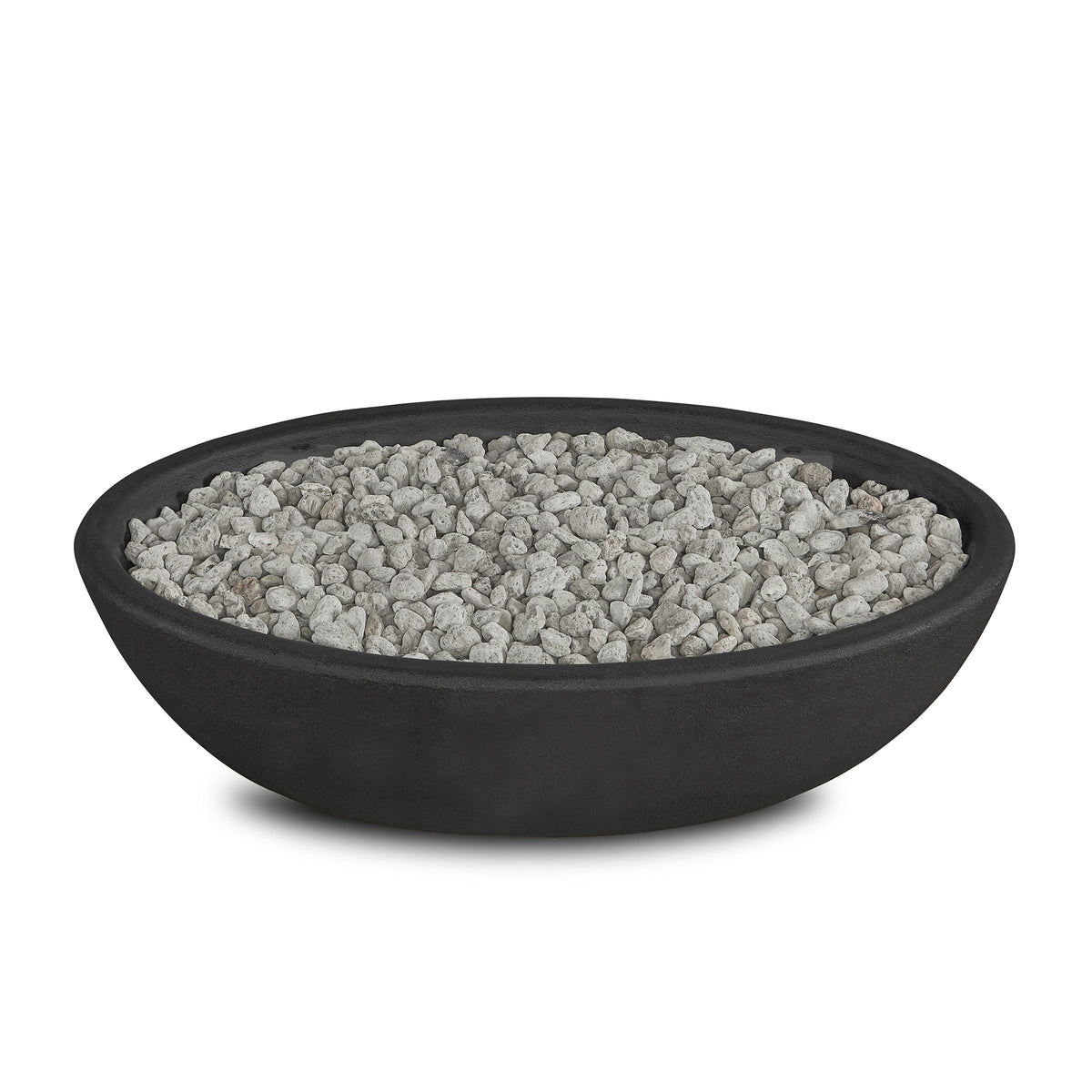 Riverside Oval Concrete Propane Fire Pit in Shale, 48-in