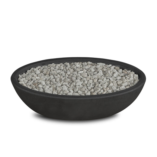 Riverside Oval Concrete Propane Fire Pit in Shale, 48-in