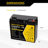 ROCKSOLAR 12V 18Ah Deep Cycle Lithium (LiFePO4) Battery image 3