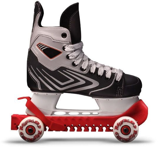 RollerGard Hockey Skate Guards with Wheels, Red