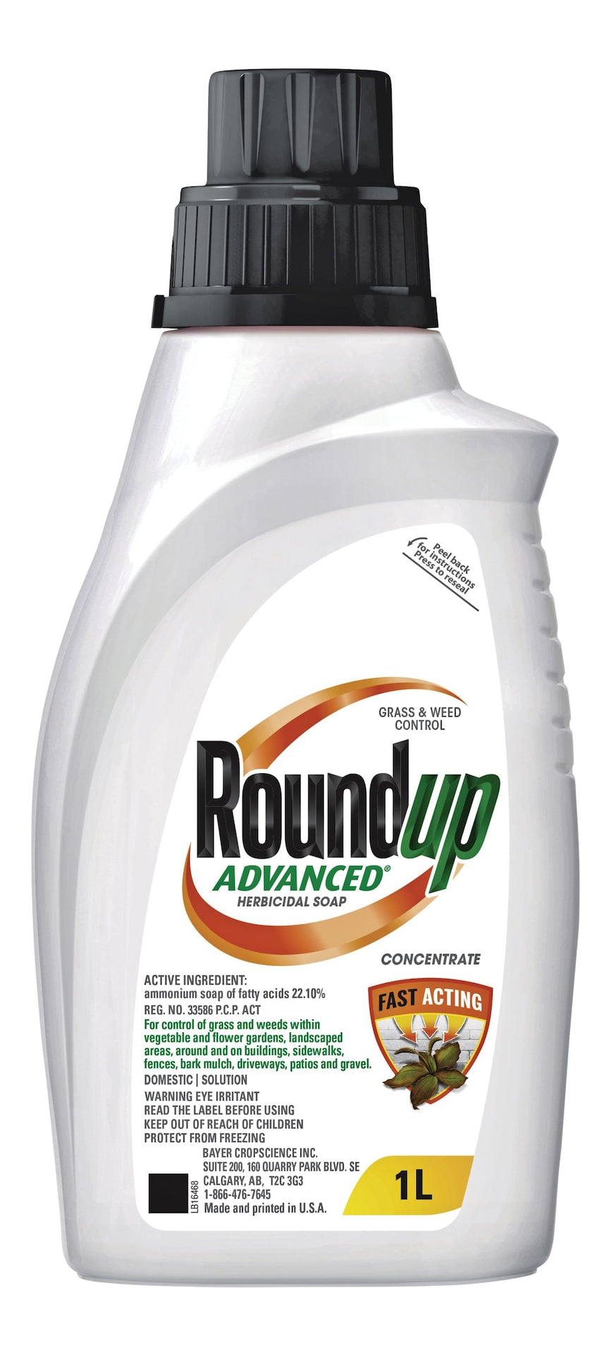 RoundUp Concentrate Advanced Grass & Weed Control/Killer, Herbicidal Soap, 1-L