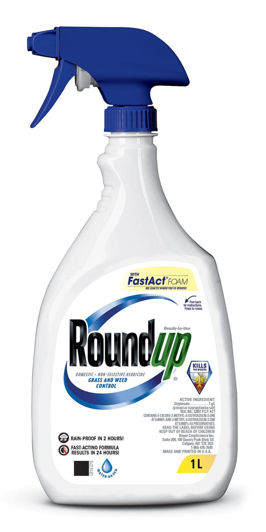 RoundUp Ready-to-Use Herbicide Grass & Weed Control/Killer with Fast Fact Foam, 1-L