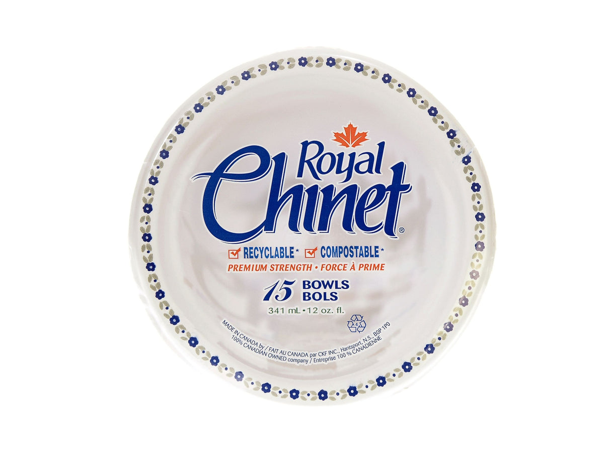 Royal Chinet Disposable Paper Bowls, 11.5-oz, 15-pk