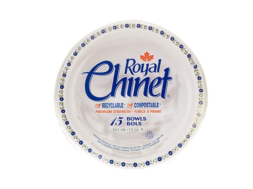 Royal Chinet Disposable Paper Bowls, 11.5-oz, 15-pk