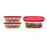 Rubbermaid 3.57-Cup (2) and 5.26-Cup EasyStore Rectangle Food Storage Containers with Lids, 3 Pack