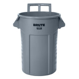 Rubbermaid Commercial Wheeled Brute Circular Outdoor Garbage Can, Grey, 121-L image 2