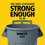 Rubbermaid Commercial Wheeled Brute Circular Outdoor Garbage Can, Grey, 121-L image 5