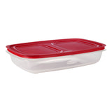 Rubbermaid Easy Store Rectangular Plastic Food Storage Container Set with SecureGrip, Stackable, 28.8 Cups