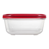 Rubbermaid Easy Store Square Plastic Food Storage Container, Stackable, 14-Cup