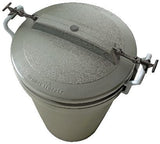 Rubbermaid Plastic Circular Animal Stopper Garbage Can, Grey, 121-L image 3
