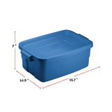 Rubbermaid Roughneck Stackable Storage Box with Lid, 11-L, Blue image 2