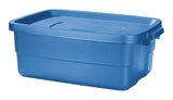 Rubbermaid Roughneck Stackable Storage Box with Lid, 38-L, Blue