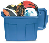 Rubbermaid Roughneck Stackable Storage Box with Lid, 68-L, Blue image 3