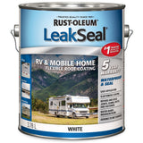Rust-Oleum LeakSeal Waterproof Mobile Home & RV Roof Sealant / Coating, White, 3.78-L