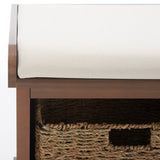 Safavieh Lonan Wicker Storage Bench, Grey Wash/White, 16.1-in x 47-in x 19.9-in image 4