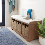 Safavieh Lonan Wicker Storage Bench, Grey Wash/White, 16.1-in x 47-in x 19.9-in image 7