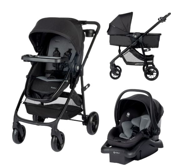 Safety 1st Grow and Go Travel System​ with 8 Strolling, Alloy